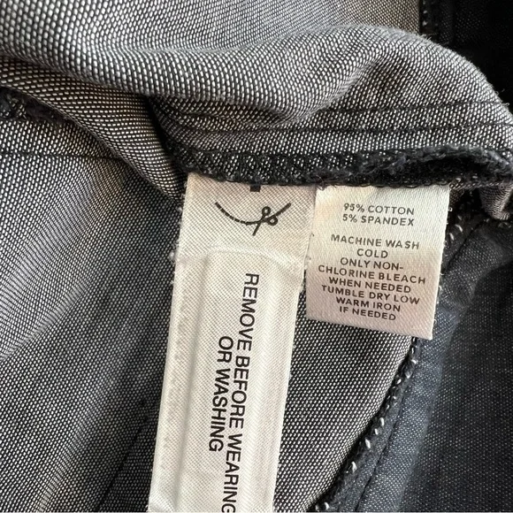 Loft Cotton blend cropped casual pant, lightweight, blue, size 4 - Picture 11 of 12